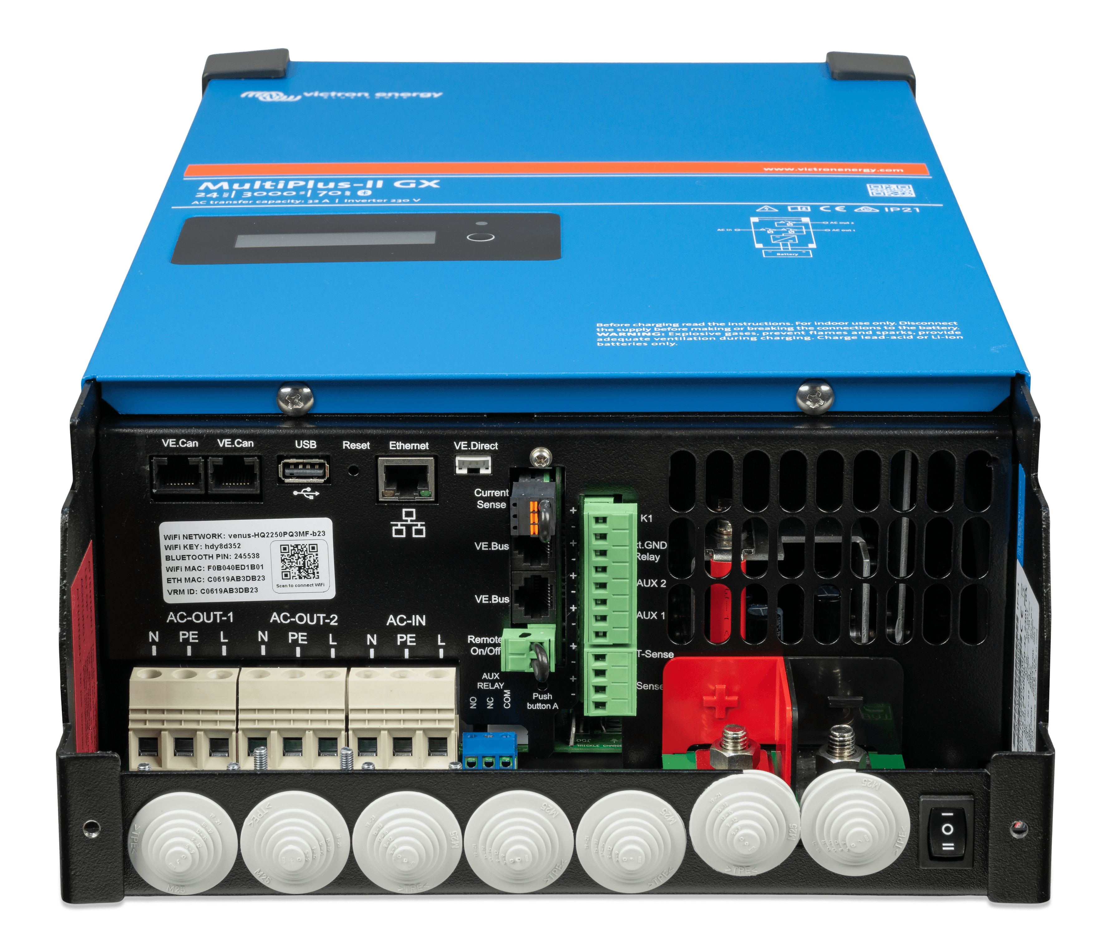 MultiPlus-II 24V 3kVA 70-32 230V GX (connections total)  thumbnail