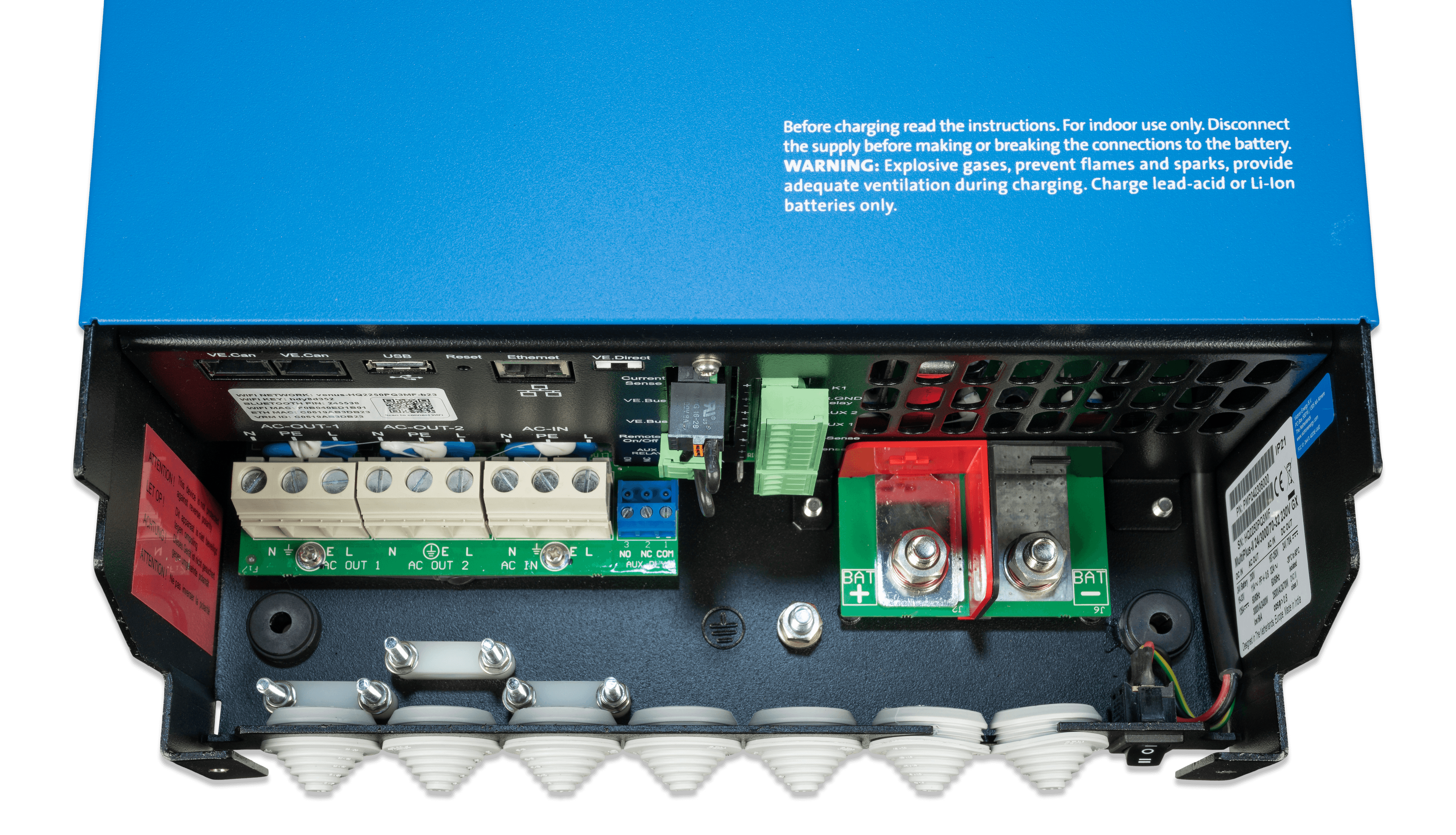 MultiPlus-II 24V 3kVA 70-32 230V GX (connections-top)  thumbnail